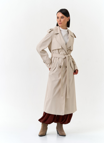 Женский плащ с поясом 