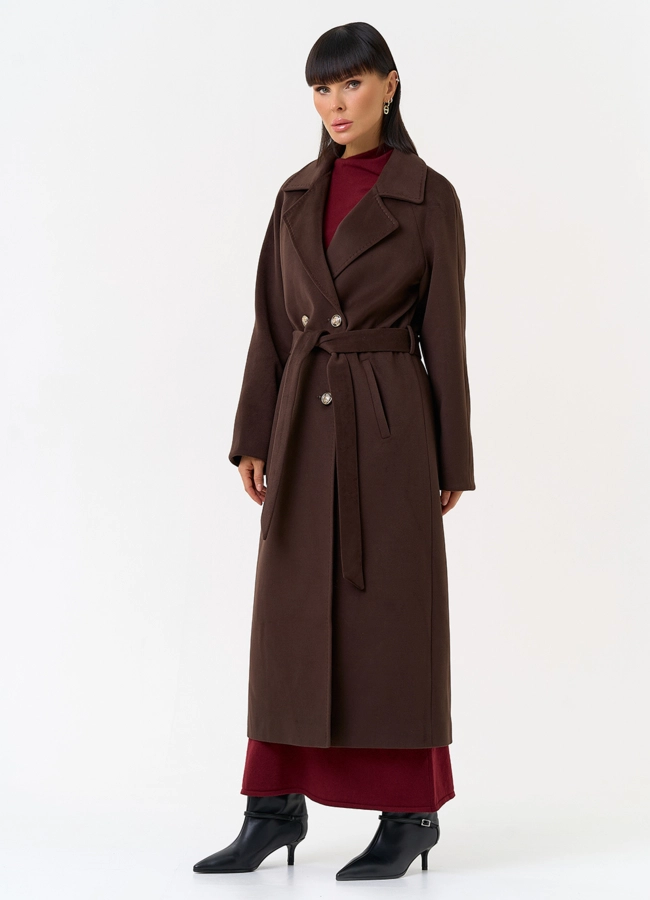 Женское пальто с акцентными пуговицами модель № 31557 в рассрочку