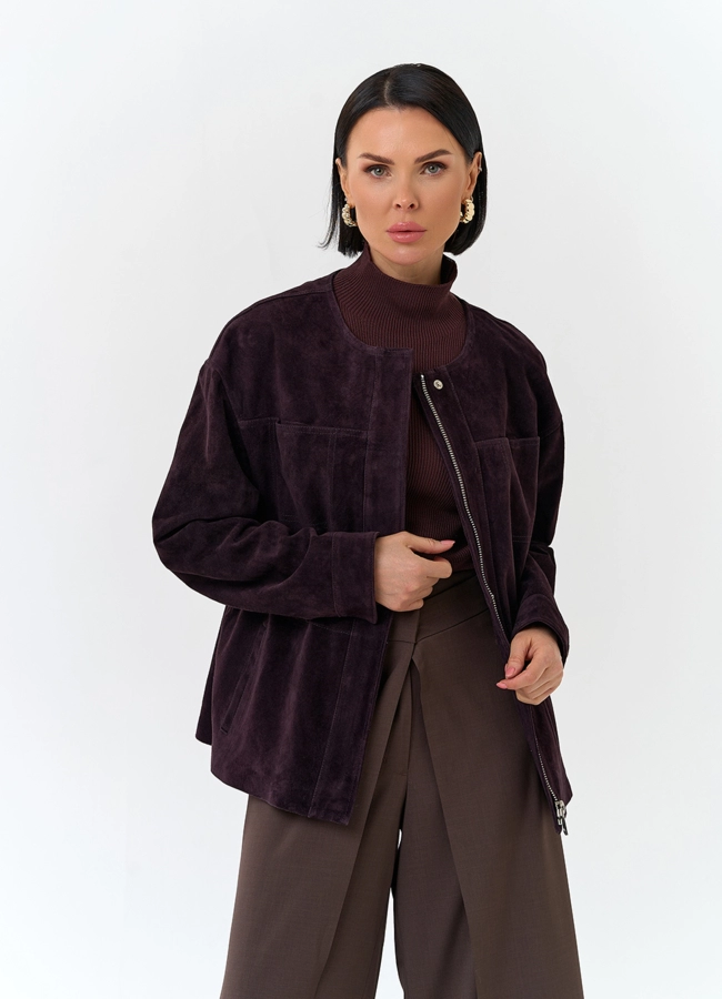 Жакет из натуральной замши модель № 32732 универмаг малина