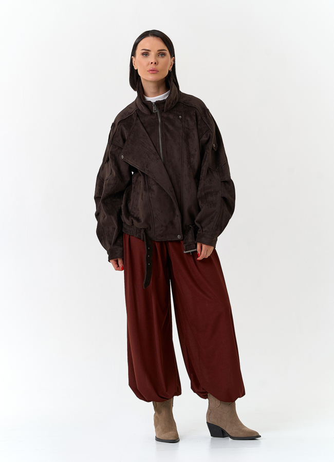 Женская куртка из эко замши модель № 33033 в кредит