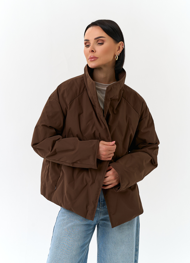 Женская куртка с воротником стойкой модель № 32835 универмаг малина