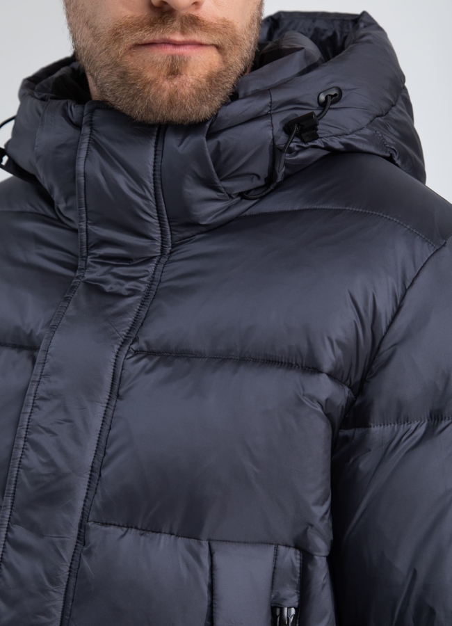 Пуховик мужской с капюшоном  модель № 25788 универмаг малина