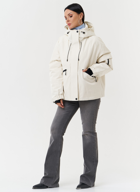 Двойная утепленная куртка с капюшоном