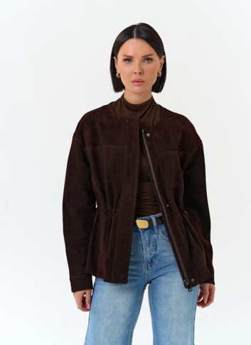 Жакет из натуральной замши