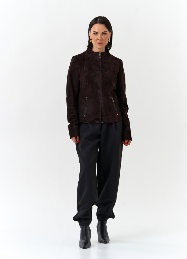 фото Женская куртка из натуральной замши модель № 32523