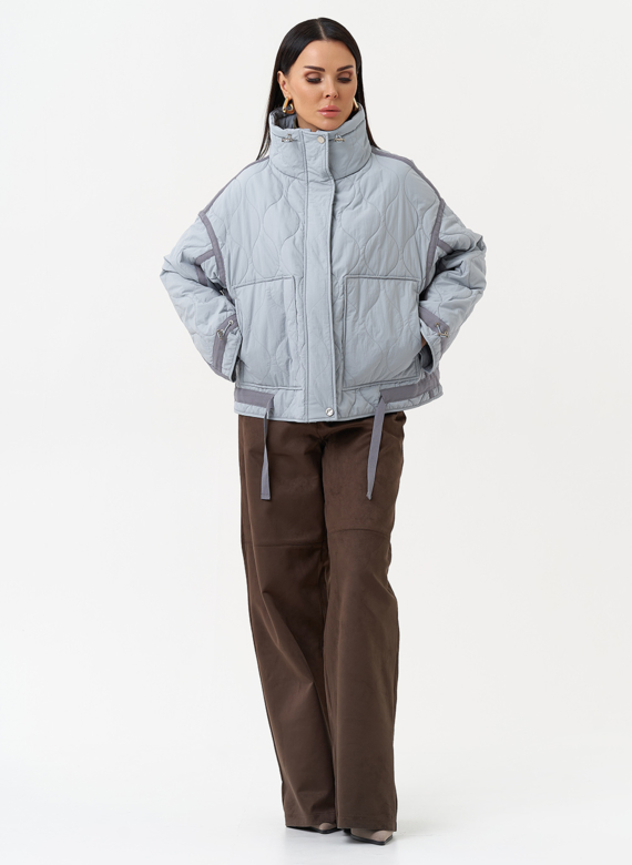 Короткая куртка с воротником стойкой