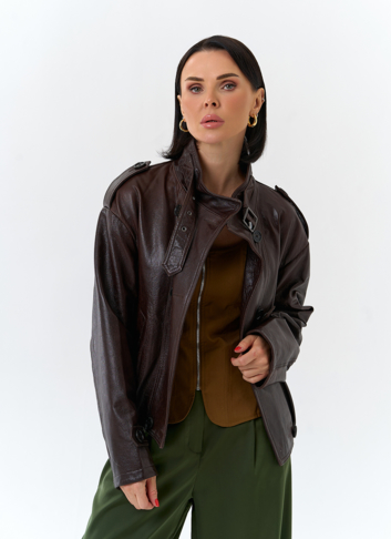 Женская куртка из натуральной кожи