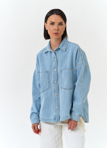 Женская джинсовая куртка рубашка
