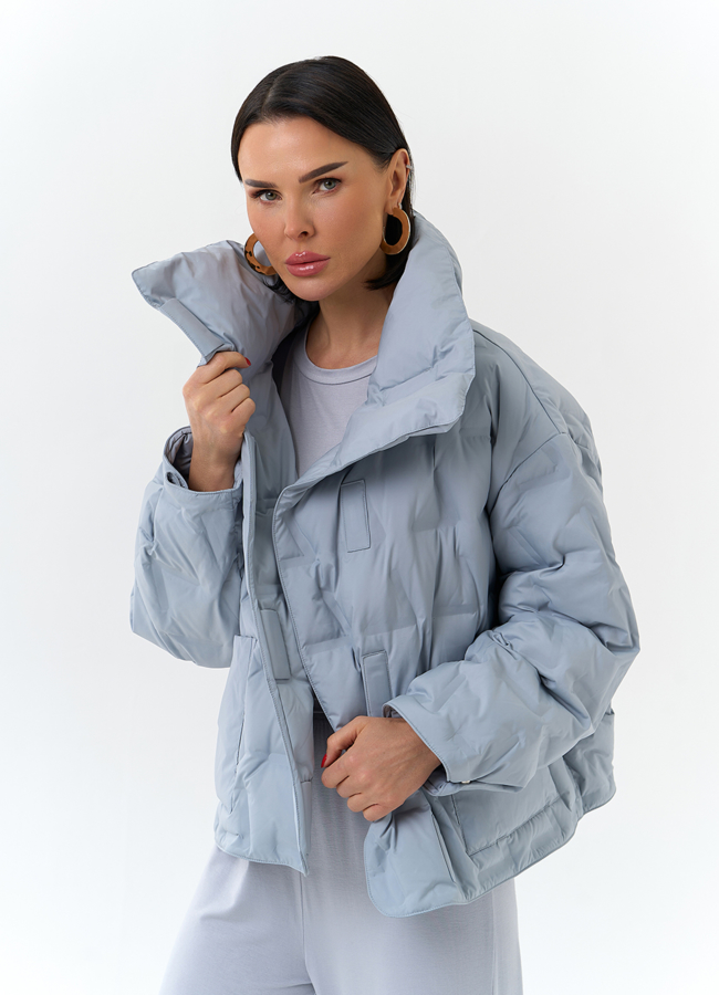 Женская куртка с воротником стойкой модель № 32662 универмаг малина