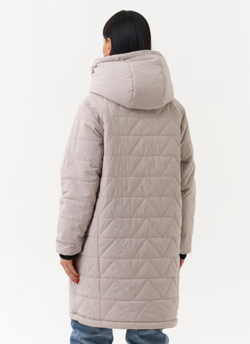 Женская удлиненная куртка с капюшоном