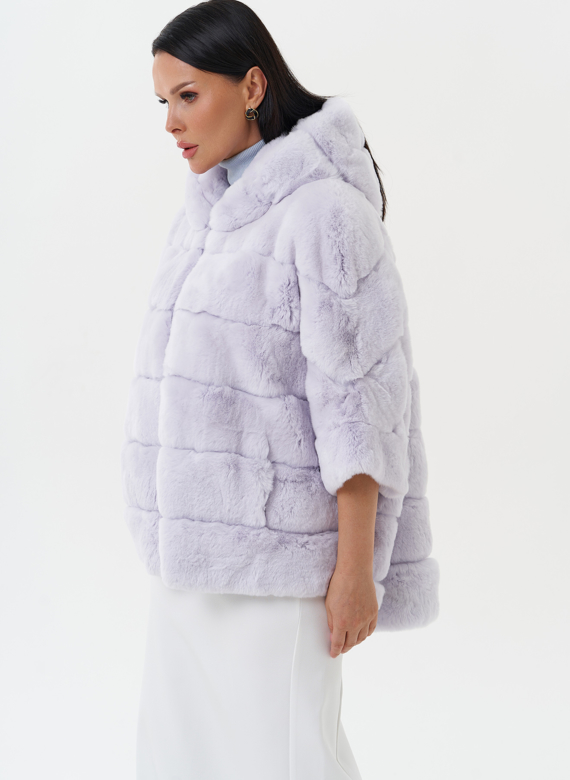 Шуба из меха кролика