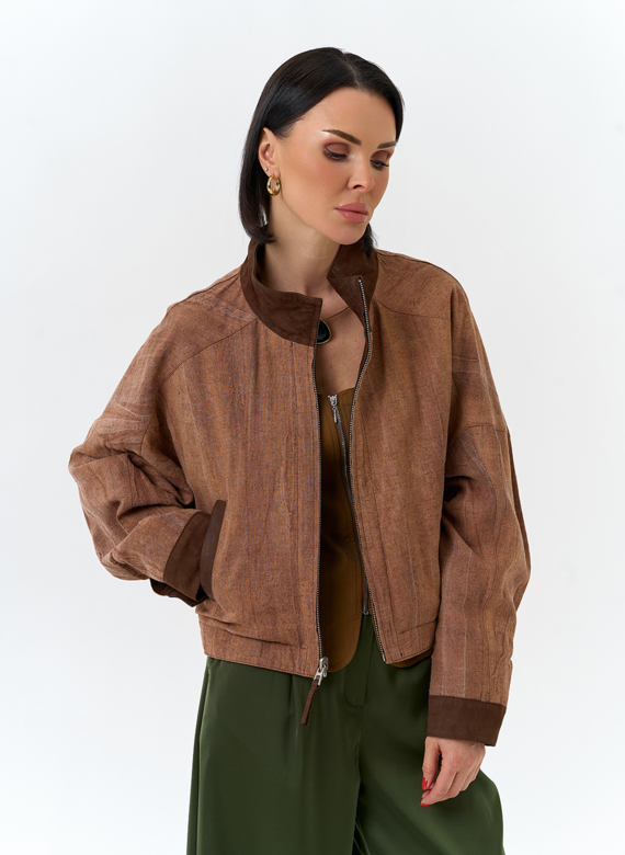 Женская двухсторонняя куртка из натуральной кожи