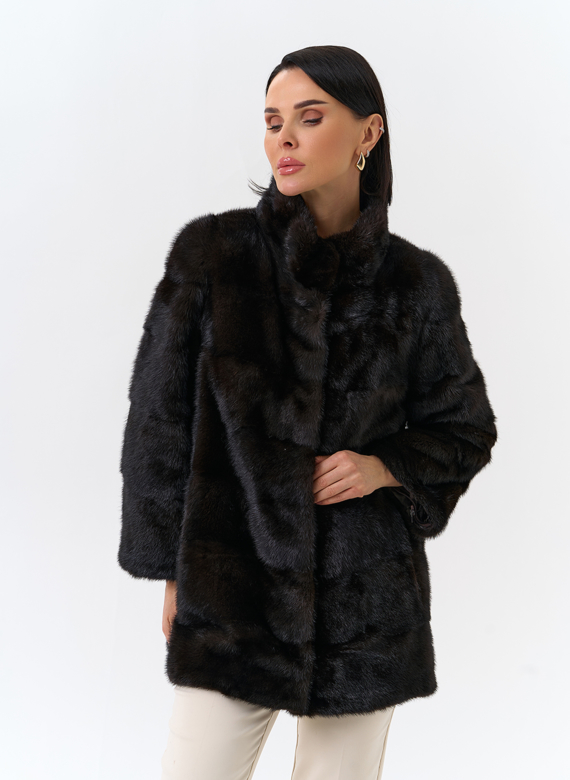 Шуба из меха норки