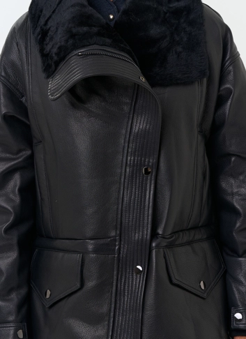 Женская дубленка из натурального меха