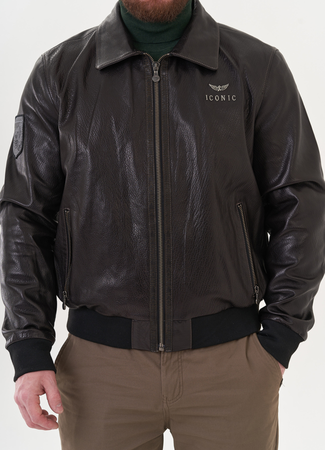 Мужская кожаная куртка 