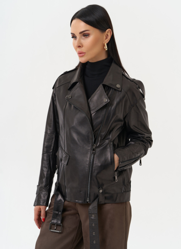 Женская куртка-косуха из натуральной кожи