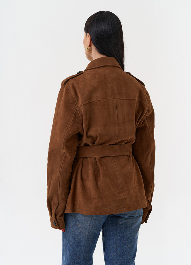 Куртка - сафари женская из натуральной замши модель № 29922 универмаг малина