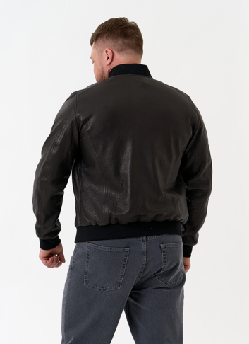 Мужская куртка бомбер из натуральной кожи