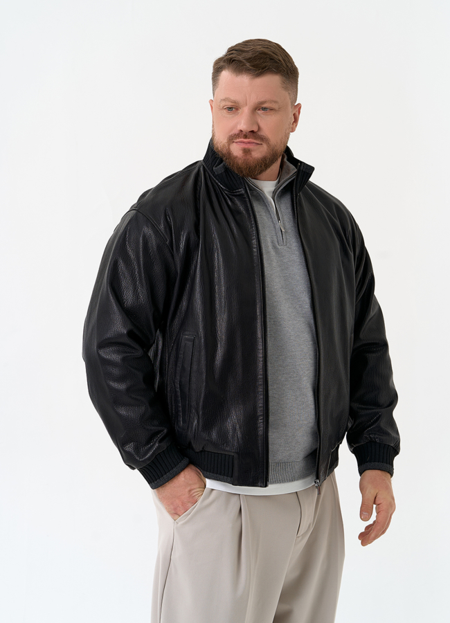 Мужская куртка бомбер из натуральной кожи модель № 32862 универмаг малина