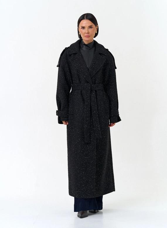 Женское удлиненное пальто фото