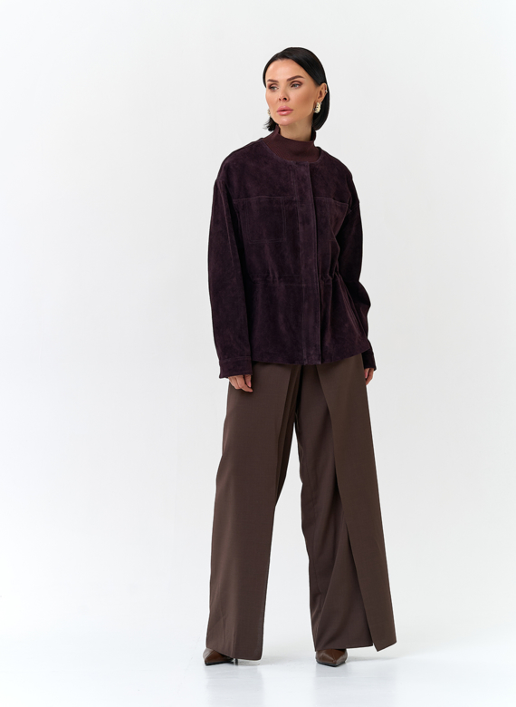 Жакет из натуральной замши