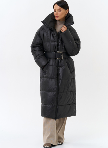 Женский пуховик с воротником стойкой